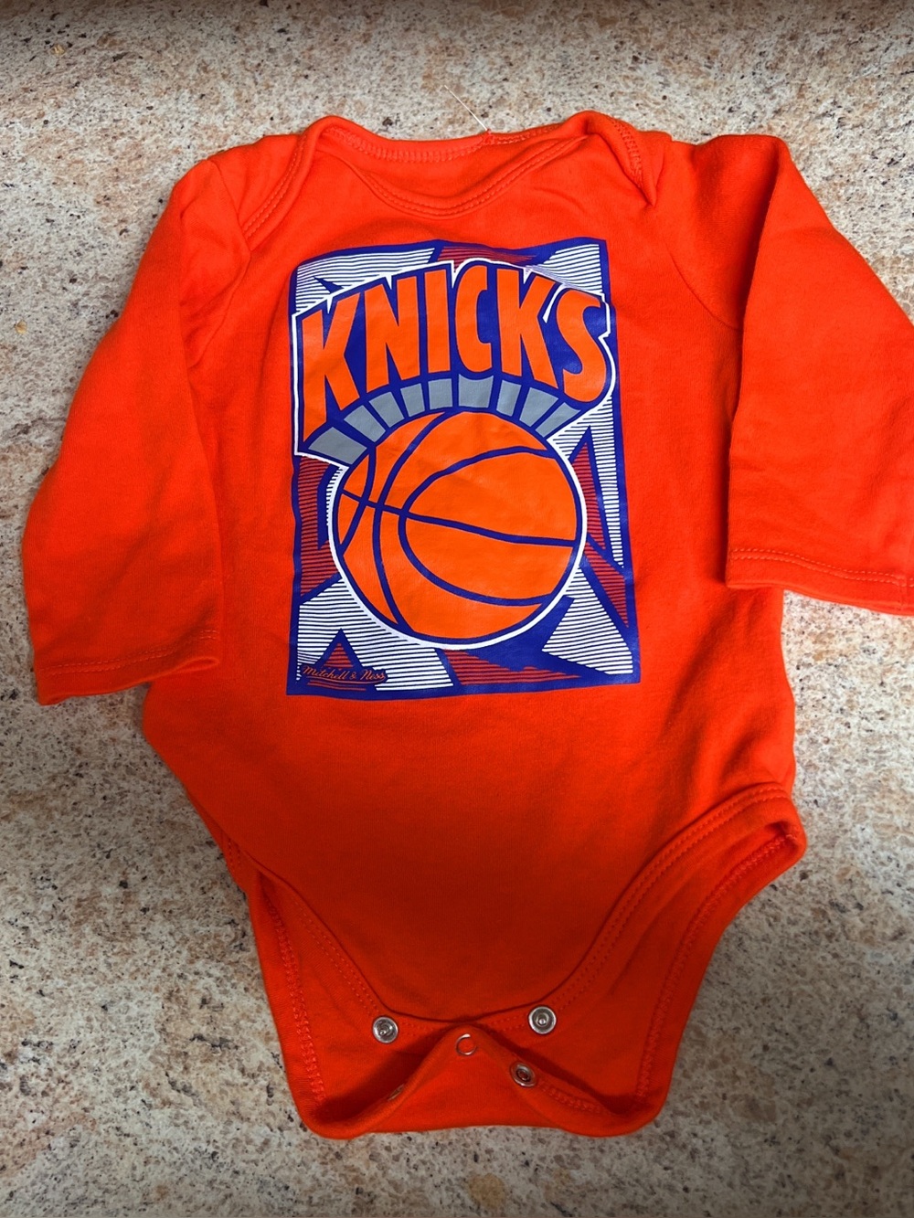 Mitchell and Ness Knicks Baby Onesie Size 6/9 Months